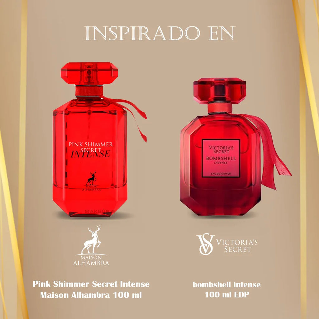 Perfume Arabe Maison Alhambra Pink Shimmer Secret Intense 100ml