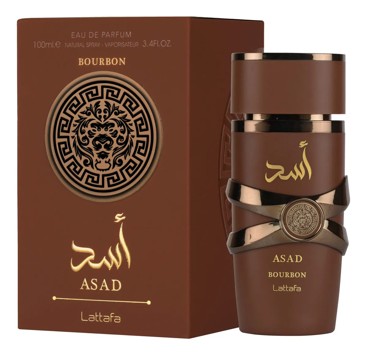 Lattafa Asad Bourbon Eau De Parfum Spray Para Hombre 100 Ml