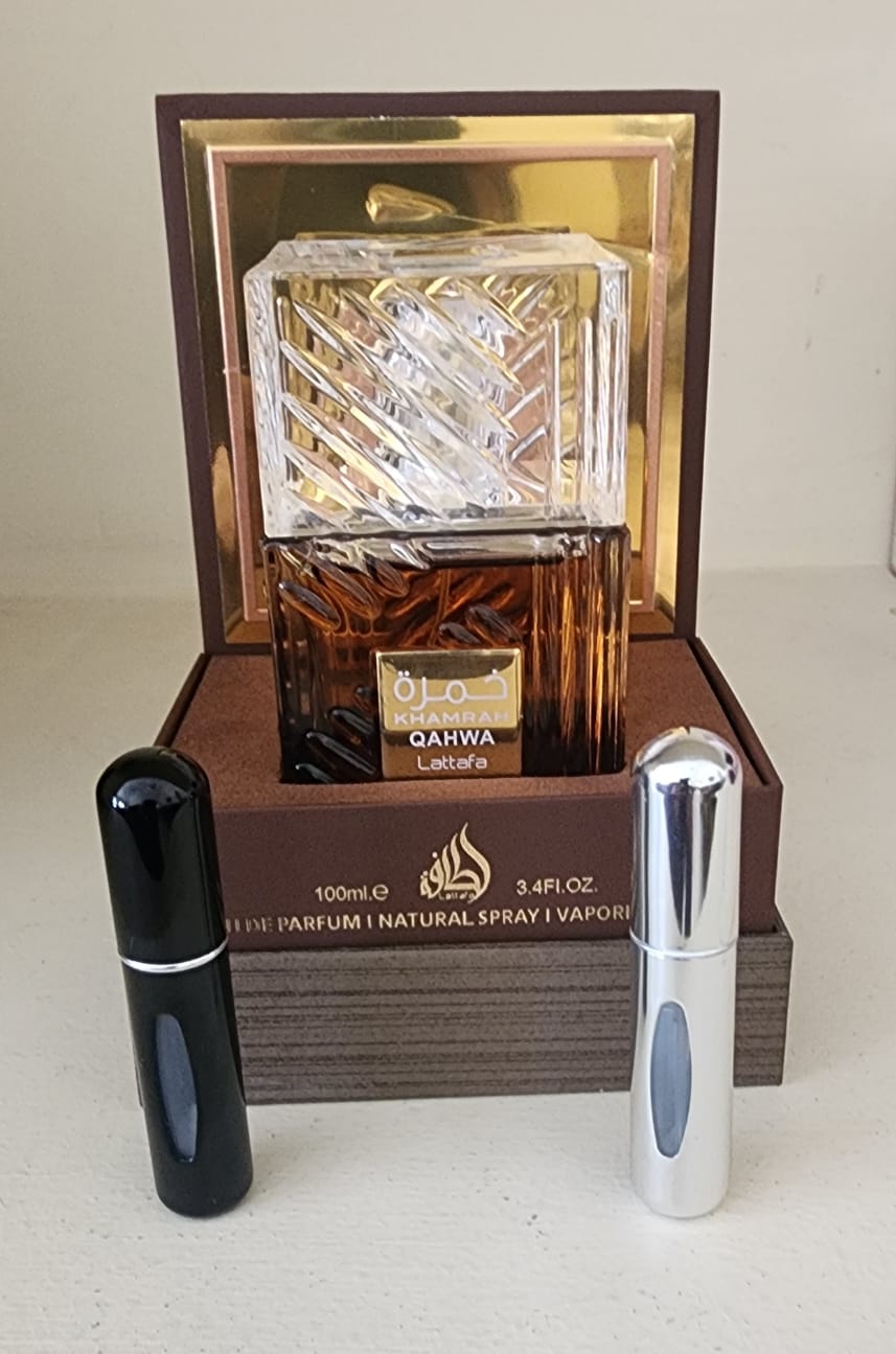 Dos Decants de 5ml cada uno del Perfume Lattafa Khamrah Qahwa Eau